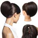 REECHO Ponytail Extension, 8" Short Mini Claw Clip Pony Tail Hair Extensions Natural Soft Feather-Light Tension-Free Ponytail Hairpiece for Women with Short Fine Thin Hair - Dark Brown