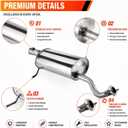 54911 Stainless Steel Rear Exhaust Muffler for 2012-2014 Honda CR-V CRV4