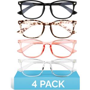 MIGSIR Blue Light Blocking Glasses for Computer Gaming, Fashion Fake Helps Reduce Screen Fatigue Eyeglasses for Women Men