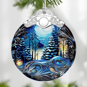 Christmas Ornament, Christmas Decoration, Holiday Decor, Heirloom Keepsake, Stained Glass, Gift Exchange, Gift Idea, Gifts for Coworker, Friend, and Family