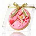 100 Pack 4x4x1.2inch Clear Single Cookies Boxes Small Bakery Boxes Macaron Boxes Brownie Boxes Pastry Boxes for Easter Mother's Father's Christmas Birthday Day