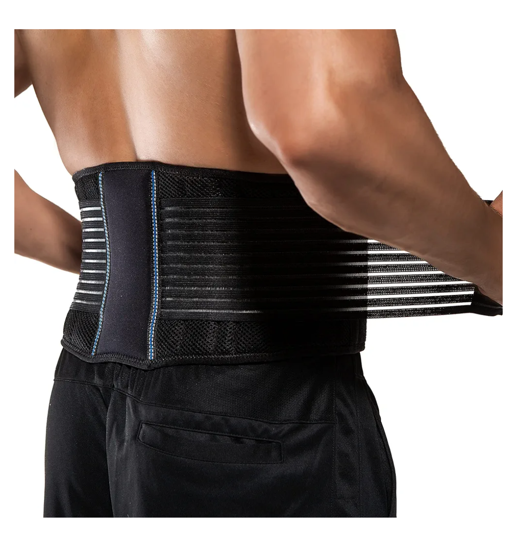 BraceUP Back Brace for Men and Women Lower Back - Breathable Waist Lumbar Support Belt for Sciatica, Herniated Disc, Scoliosis Back Pain Relief, with Dual Adjustable Straps (L/XL 35-43 In)