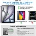 TQQ iPad Air 13 Inch Case Keyboard (M3 2025 / M2 2024), iPad Pro 12.9 (6th, 5th, 4th, 3rd Gen) Keyboard - 360 Rotatable, 7-Color Backlight, Multi-Touch Trackpad, Thin & Light (Black)