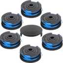 AC41RL3 0.065" 27FT Autofeed Dual Replacement Spool Line (6 Spools + 1 Cap) Compatible with Homelite Weed Eater String Trimmer, Trimmer Line for UT41112 UT41121 UT41120 UT41113 UT41122 UT41112B