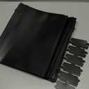 Plastic Extra Capacity Hanging File Folders, 2" Expanding Pocket, Heavy Duty for Filing Cabinet, Insertable 1/5-Cut Tabs, Letter Size - 12 Pack (Black)