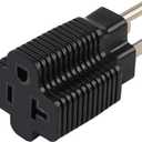 (2PACK) Nema 15 Amp to 20 Amp Plug Adapter ETL Listed NEMA 5-15P to 5-15/20R (Comb 20Amp T Blade) 15 Amp Household Plug to 20 Amp T-Blade AC Power Adapter