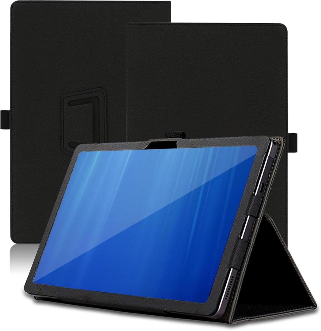 Case for Wacom Movinkpad Pro 14 14 inch, Wacom Movinkpad Pro 14 Tablet Case, Folding Stand Protective Cover with Pencil Holder and Wrist Strap, Full Protection. (Black)