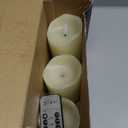 Luminara Realistic Flameless LED Candle White Set of 3, Battery Operated with Remote Control, Moving Flame Pillar Timer Function Melted Top Safe