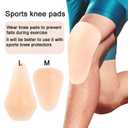 Silicone Knee Pads,Adhesive Knee Brace KneePad for Skiing Skating,Snowboarding,Ateboarding,Roller Skating,Rollerblading,Dancing,Unisex,Light Skin,M