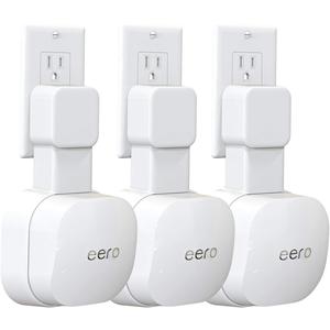 Outlet Wall Mount Only for eero 6 & eero 6+ mesh Wi-Fi System, No Messy Wires & Space Saving Outlet Mount Holder for eero 6 Extender (3 Pack)