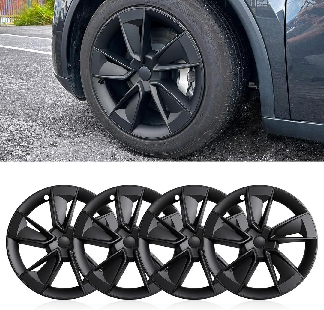 19 inch Wheel Covers for Tesla Model Y Juniper 2025 2026,Full-Edge Coverage Hubcaps Compatible Tesla Wheel Cover - 4 Covers per Package,Not Applicable to Model Y for 2021-2024