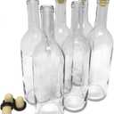 nicebottles Wine Bottles with Corks, Clear, 750ml - Pack of 6