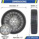 GICOOL 42710-VE2-M02ZE Rear Wheels, 8 Inch Wheels Fit for HRR216 HRS216 HRT216 Honda Walk-behind Lawn Mower, Pack of 2