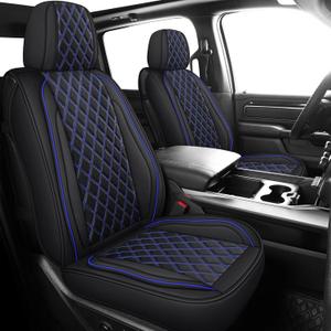 MIROZO Car Seat Covers for Chevy Silverado GMC Sierra,Truck Seat Covers Compatible with 2007-2013 and 2019-2025 Chevy Silverado GMC Sierra 1500 2500HD 3500HD Pickup Seat Covers (Blue,Full Set)
