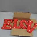 EDYCON 4Packs Valentine's Day Letter Lights Sign Table Decorations LED Light up Letters Battery Powered Letter for Home Party Bedroom Tabletop Fireplace Indoor Decor (Love)