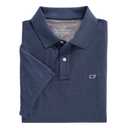 vineyard vines Men's Edgartown Short Sleeve Pique Polo, Deep Bay, Large