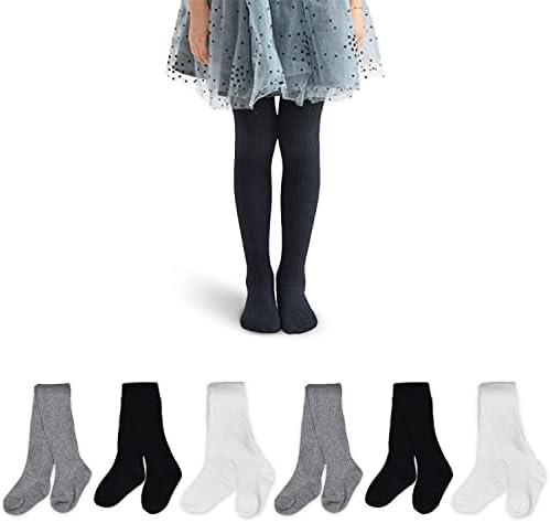 GENTABY Girls' Tights Cable Knit pantyhose Soft Cotton Stocking Stylish Leggings for Girls Aged 1-10,3/6 Pack
