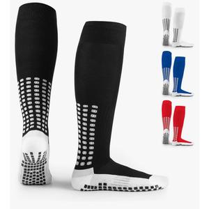 LUX Anti Slip Soccer Knee Socks,Non Slip Football/Basketball/Hockey Sports Grip Socks