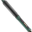 BANGMENG Mini Thermal Round Brush, 0.35 Inch Barrel Volume Heat Styling Brush for Men and Women Short Thin Curly Straight Hair, Heated Curling Iron,12 Temperature Setting (0.95 Inch with Bristles)