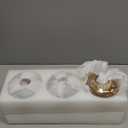 Wine Glass Lamp Shade for Light Fixture, 6.3" Height, 1-5/8 Inch Fitter, 3 Pack Clear Amber Seeded Bubble Effect Glass Shade Replacement Globe