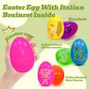 80pcs Italian Brainrot Easter Eggs with DIY Accessories and Keychains,Filled Easter Eggs Kids Classroom Gift Exchange Easter Egg Hunt Basket Stuffers Party Favors