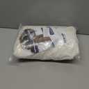 NeColorLife Velvet Square Ottoman Cover,Stretchable Footrest Stool Slipcover with Elastic Band for Rectangle and Square Storage Ottoman(Large,Off White) (L Length: 35"-45",Width: 31"-43")