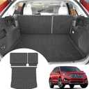 Cargo Mat with Seat Back Cover Fit for 2015-2024 Ford Edge 5 Seats Accessories, Cargo Liner Trunk Mat TPE Trunk Liner Seat Back Protector Cargo Cover for Ford Edge(Cargo Mat+Seat Back Cover)