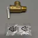 GASHER 1PCS Brass Temperature Pressure Relief Valve with 1/2" NPT Thread For Water Heater and Hot Water Storage Tanks