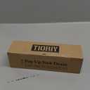 TIORIY Pop Up Bathroom Sink Drain - Bathroom Sink Stopper with Overflow for Faucet Vessel, Push Type Bathroom Sink Vanity Assembly with Strainer, Brushed Nickel