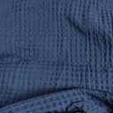 PHF Pre-Washed Cotton Waffle Weave Family Blanket,Oversized King Size 120"x 120"-Snag Proof Lightweight Breathable, 10'x 10' Huge Extra Large Big,Home Decoration Gift-Bright Navy Blue