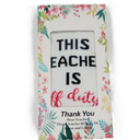 Best Teacher Ever Socks “This Teacher Is Off Duty” Sole Women's One Size 6 - 11, Pack Of 4 Pairs