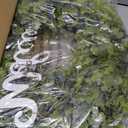 20 Inch Boxwood Wreath for Front Door with Welcome Sign & Sash, Farmhouse Outdoor Wreath, Artificial Spring Summer Greenery Wreath for Indoor Wall Hanging Window Wedding Home Decor