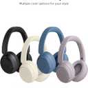 TALIX H30 Hybrid Active Noise Cancelling Headphones, 110H Playtime Hi-Res Audio Bluetooth 6.0 Wireless Over Ear ANC Headphones for Commute/Workout/Gym (Blue)