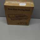 Romision Expandable Dish Drying Rack Over The Sink Small Metal Stainless Steel Plate Holder for Compact Kitchen, Space Saving Modern Silver Hanging Drainer