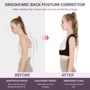 Posture Corrector for Women-Back Brace Support-Adjustable Shoulder Straightener forUpper Spine Support- Neck, Shoulder, Clavicle and Back Pain Relief (S/M)