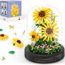 QLT QIAOLETONG Flower Bouquet Building Set, 545 PCS Sunflower Mini Building Blocks Kit for Adults Kids, Flowers Botanical Collection for Home Decor, for Her Mom Women