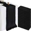 12 Pack 10FT Black Cheesecloth Table Runner 120 Inch Long Gauze Rustic Boho Spring Cheese Cloth Table Runner Sheer Fabric Decorations for Holiday Party Wedding Banquet Bridal Baby Shower Dcor