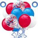 Gadpiparty 32pcs Mixed Latex Sequin Balloons Shower and Boys and Girls's Birthday Party Decorations Includes Red and Sequin Balloons Ribbons (Picture 1)