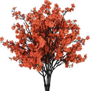 Mandy's Coral Artificial Baby’s Breath Flowers Bundles Silk Gypsophila with Bendable Stems for Fall Centerpiece Wedding Decor and Table Arrangements