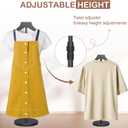 Shirt Display Stand, 18-34 Inch Height Adjustable Mannequin Torso for Vendors Shop, More Stable Dress Form Portable Clothes Garment Rack, T Shirt Display Holder Jacket Coat Stand Hanger, Black