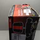 Rolling Stool with Wheels, Adjustable Height Pneumatic Garage Work Mechanic Stool Seat with Backrest, 400 LBS Capacity 360 Swivel Mechanic Crepper Chair with Tool Tray Storage, Red