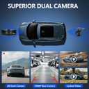 Wireless CarPlay Screen with 2K Dash Cam, 8.1" Portable Touchscreen Car Stereo with CarPlay & Android Auto, 1080P Backup Camera, Voice Control, Bluetooth, Mirror Link, GPS Navigation