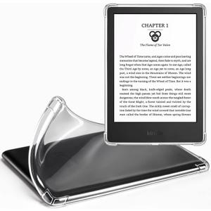 CoBak Clear Case Exclusively for 6 Inch Kindle 2024 and 2022 Releases (11th Generation) - Ultra Slim Soft TPU Transparent Cover, Lightweight and Durable Protection