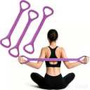 Figure 8 Resistance Band with Handles Elastic Exercise Band for Arm Back & Shoulder Workout Non-Slip 8 Shaped Resistance Band for Home Gym Yoga Pilates Stretching & Physical Therapy 3Pack