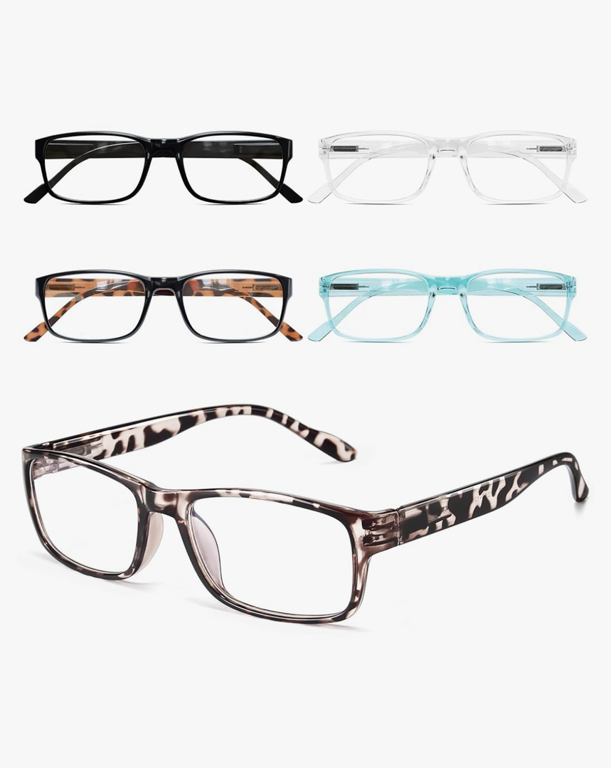 Gaoye Professional Reading Glasses for All Day - Computer Readers with Blue Light Protection - Value Pack +1.75