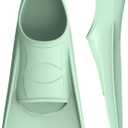 Gintenco Swim Fins, Kids Swim Training Fins for Lap Swimming, Travel Size Flippers with Mesh Bag, Silicone Swimming Fins for Kids Teens Adults Women Men (S(Jr 2-3/ US Women 3-5), Green)