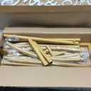 Novabright 2 Pcs 7 ft Large Metal Heart Arch Stand and Mr and Mrs Neon Sign for Wedding Party Valentine Proposal Engagement Birthday Bridal Ceremony Backdrop Wall Gold Decoration, Outdoor, Indoor