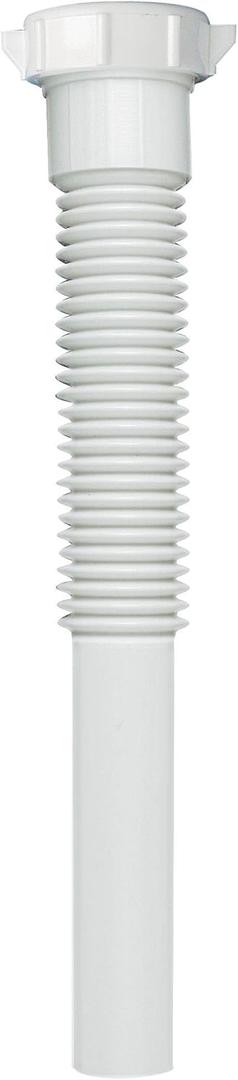 Plumb Pak PP812-5 Flex 'N Fix Extension Tube, 9" x 1-1/4" Inlet, 1-1/4" x 9", White