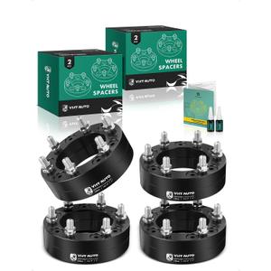 YHTAUTO 5x5.5 to 6x5.5 Wheel Adapters 2 Inch Compatible with Ram 1500 2011-2018, Dodge Dakota 2004-2011, Ford, Jeep, Tire Adapters w/ M14x1.5 & 12.9 Grade Studs, 108mm Center Bore 4PCS