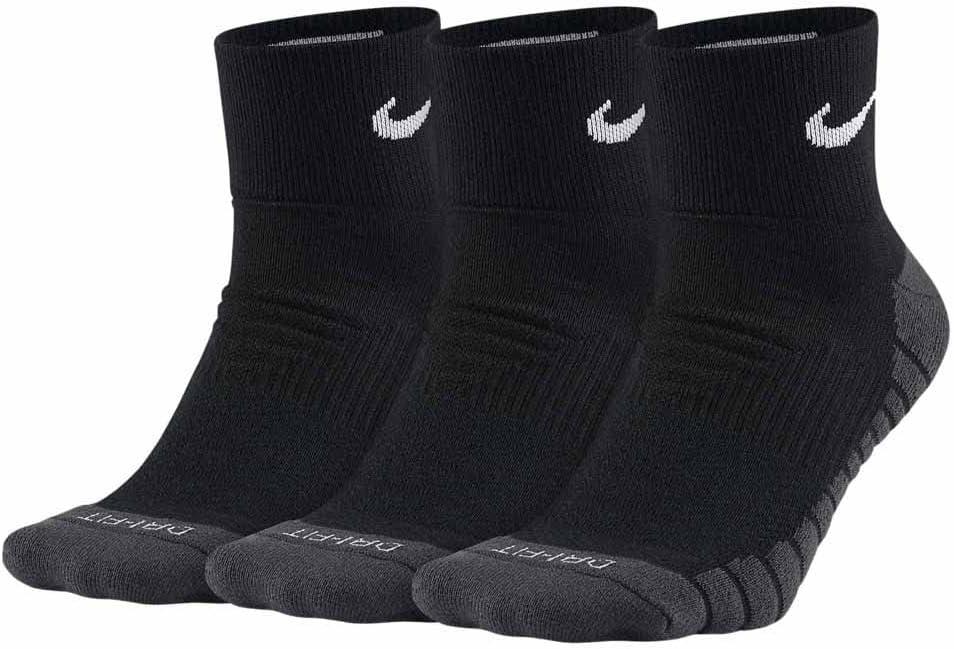 Nike Unisex Adult Everyday Max Cushioned Training Ankle Socks (3 Pairs) (Small, Black/Anthracite/White)